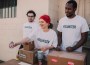 A group of people volunteering